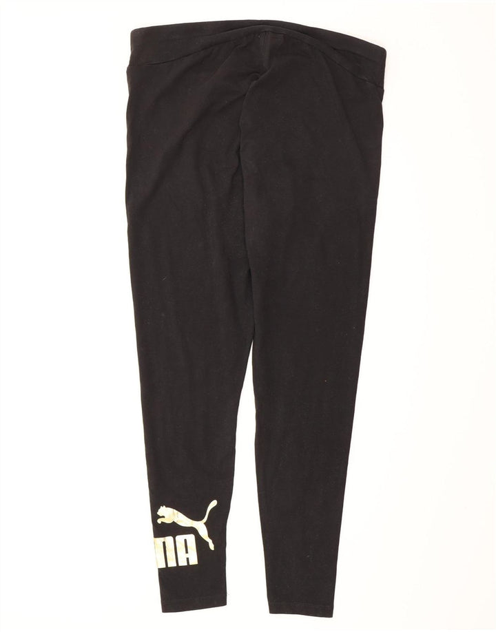 PUMA Womens Graphic Leggings UK 18 XL  Black