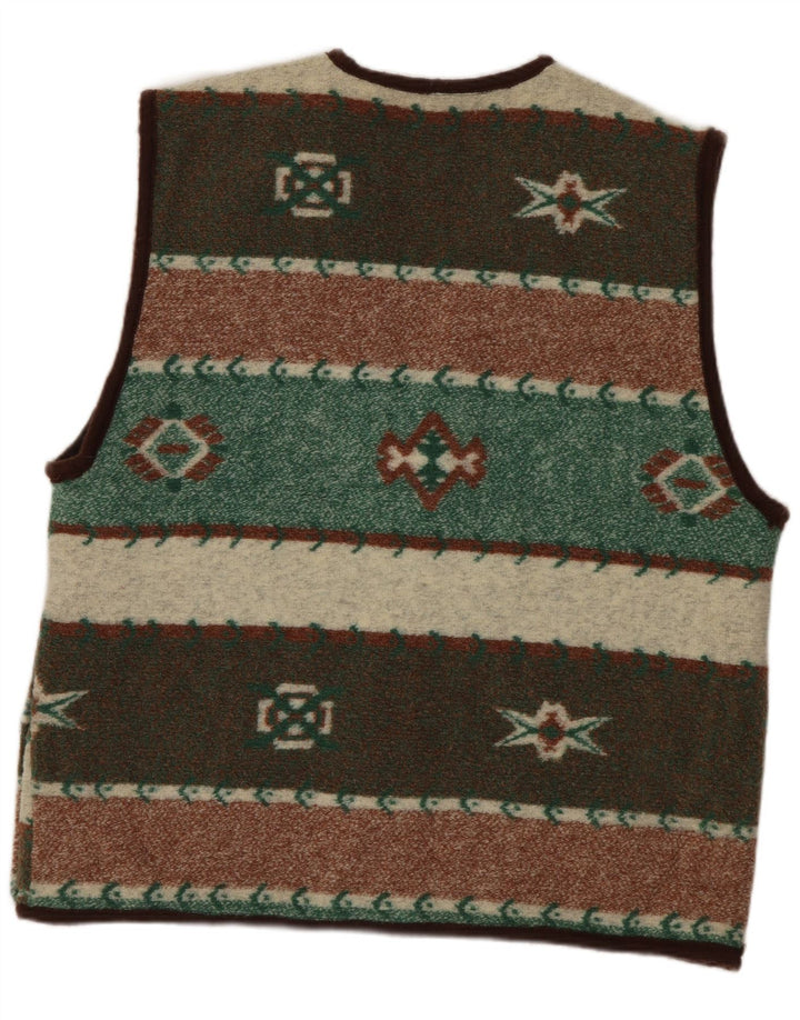 Gilet Vintage pentru bărbați UK 38 Medium Multicolor Geometric Poliester