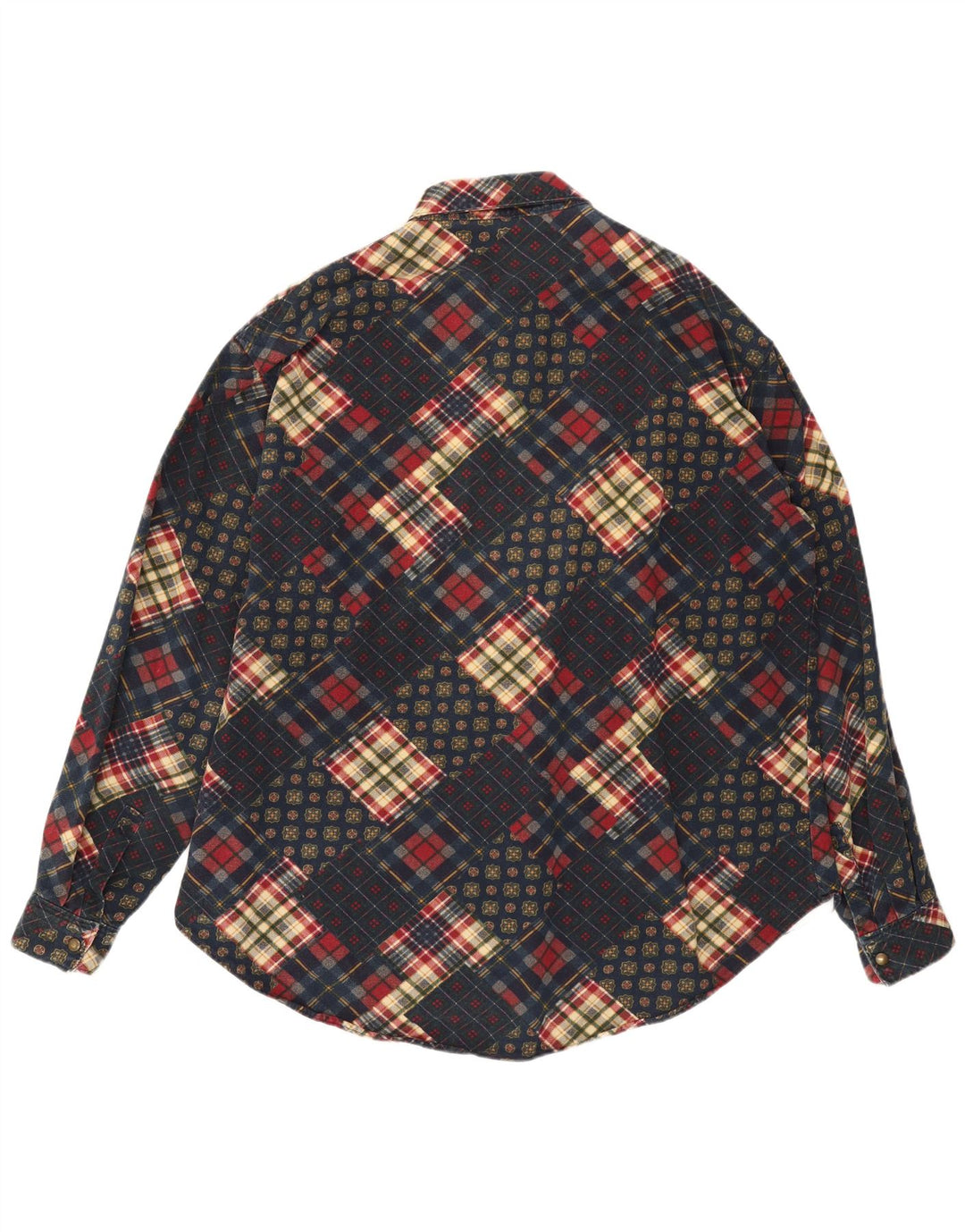 Cămașă Vintage pentru bărbați 3XL Patchwork bleumarin