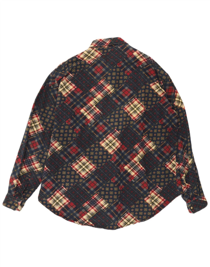 Cămașă Vintage pentru bărbați 3XL Patchwork bleumarin