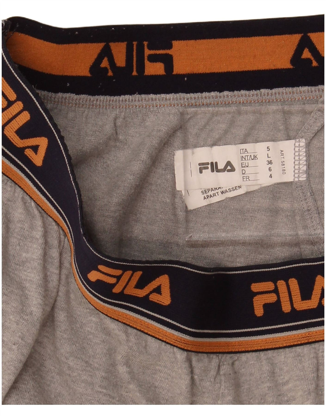 FILA Mens Graphic Tracksuit Trousers Large  Grey Colourblock Cotton