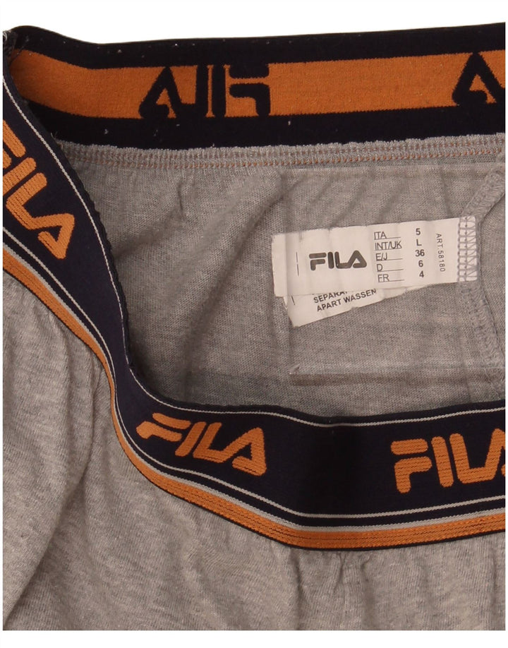 FILA Mens Graphic Tracksuit Trousers Large  Grey Colourblock Cotton