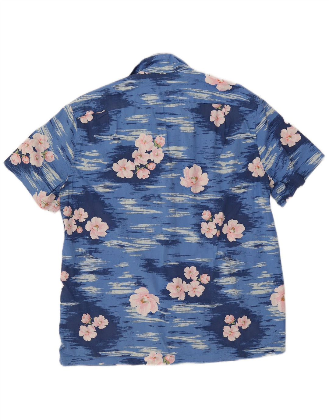 Cămașă cu mânecă scurtă pentru bărbați J. CREW, din bumbac floral, albastru mediu