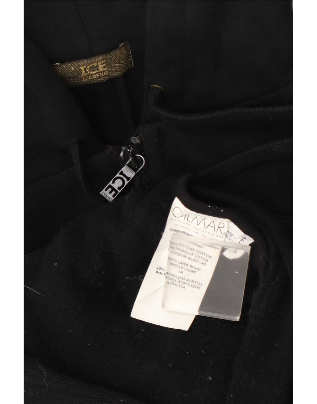 Pulover Iceberg pentru femei, cu fermoar, IT 44, bumbac, albastru bleumarin mediu