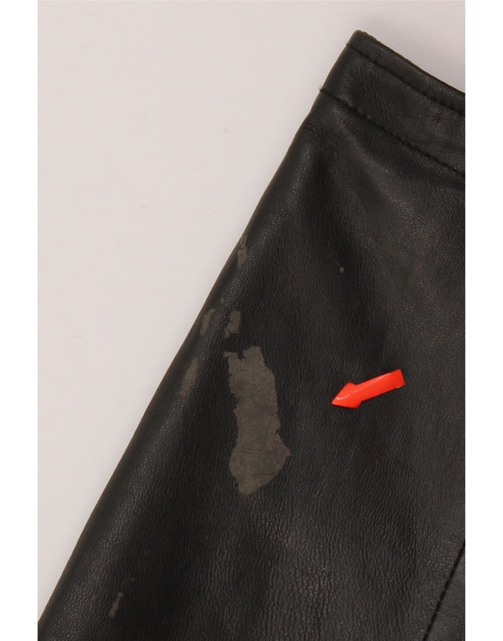 Jachetă Bomber din piele pentru bărbați Conbipel IT 48 Medium Black Leather