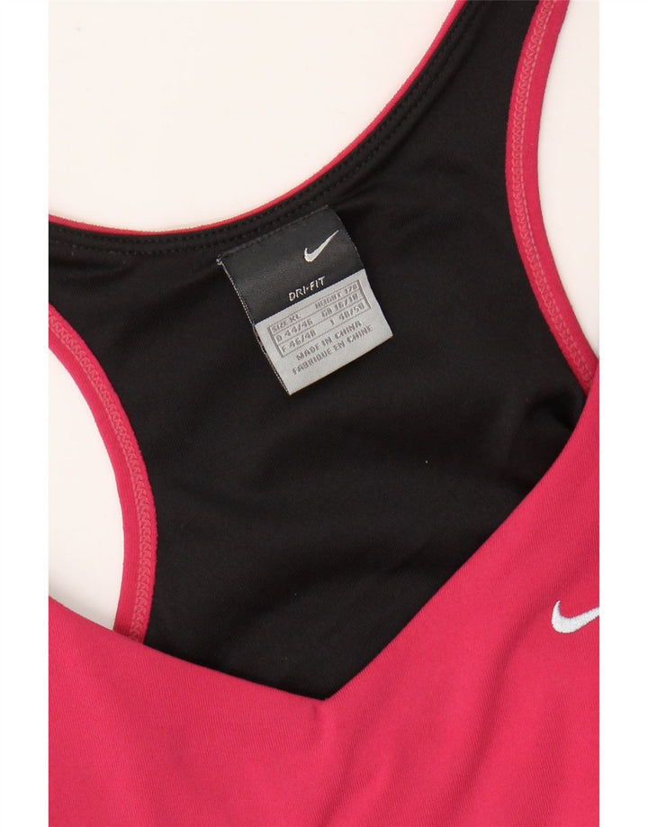 Top cu vestă crop Dri Fit NIKE pentru femei UK 16/18 XL roz colorblock