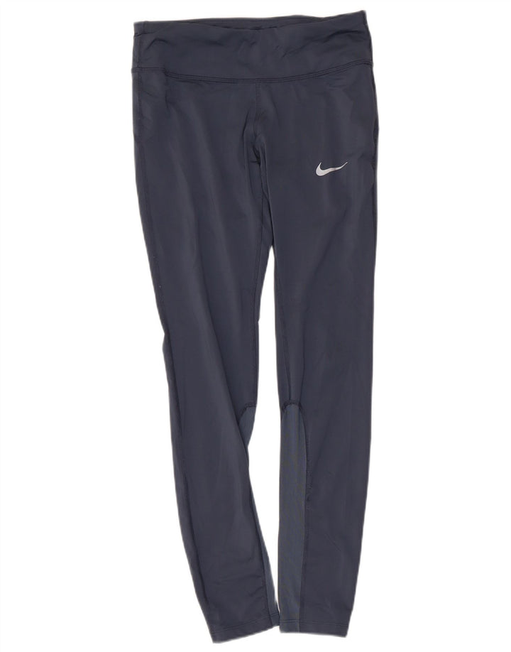 Leggings Dri Fit NIKE pentru femei UK 10 Poliester bleumarin mic