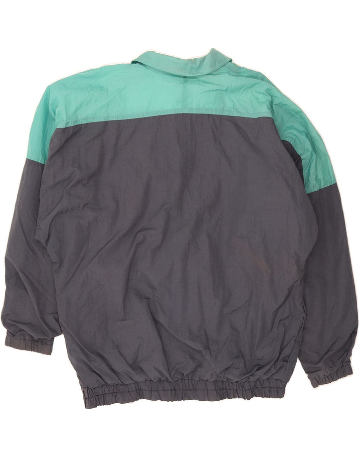 VINTAGE Mens Tracksuit Top Jacket IT 52 Large Grey Colourblock Cotton Vintage Vintage and Second-Hand Vintage from Messina Hembry 