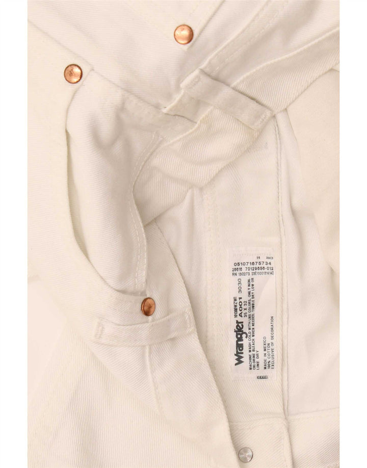 Blugi drepti pentru femei Wrangler W35 L30 bumbac alb