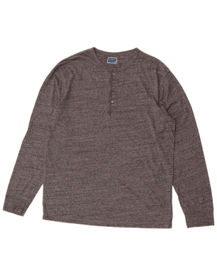 Top pentru bărbați J. Crew cu mânecă lungă XL, bumbac cu pete gri