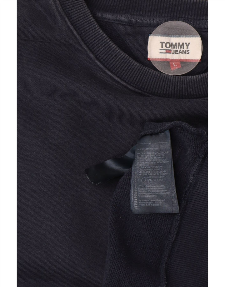 Hanorac pentru bărbați Tommy Hilfiger Pulover mare din bumbac bleumarin