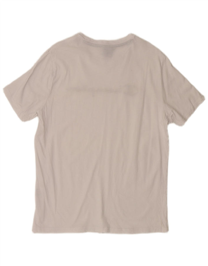 Tricou grafic Champion pentru bărbați Top mare din bumbac alb