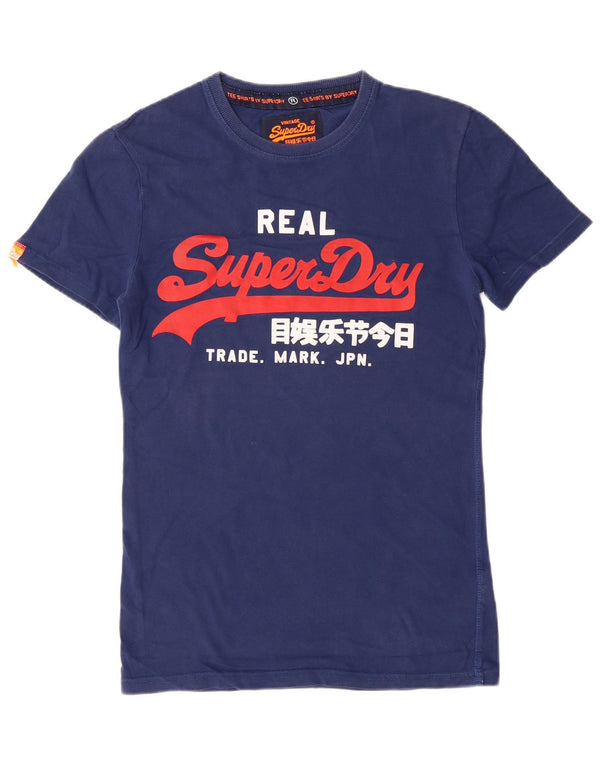 Tricou grafic pentru bărbați Superdry Top XS Bumbac bleumarin