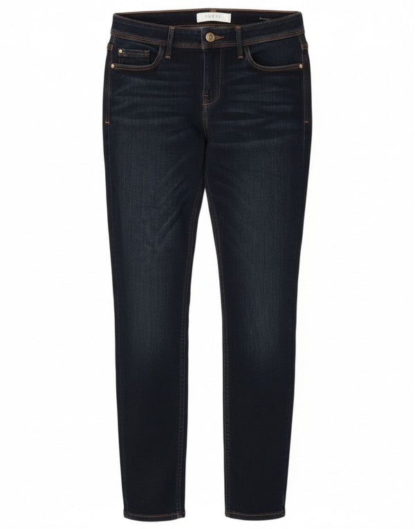 Blugi skinny pentru femei Guess cu talie joasă W27 L29 bumbac bleumarin