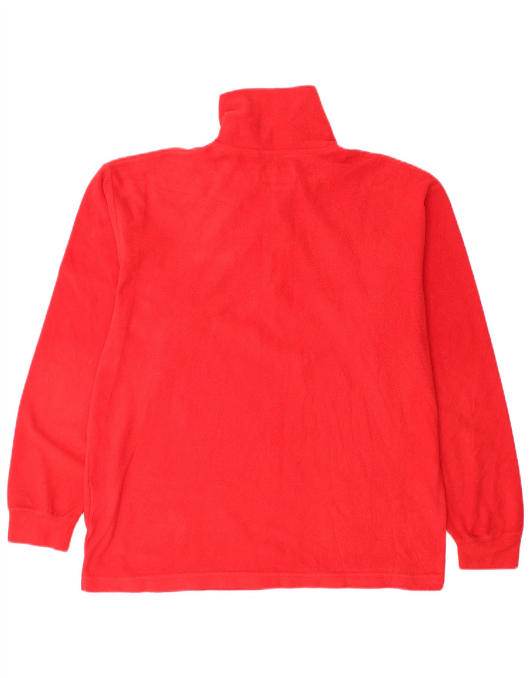 Pulover pentru bărbați Invicta, cu fermoar și gât, poliester roșu mic