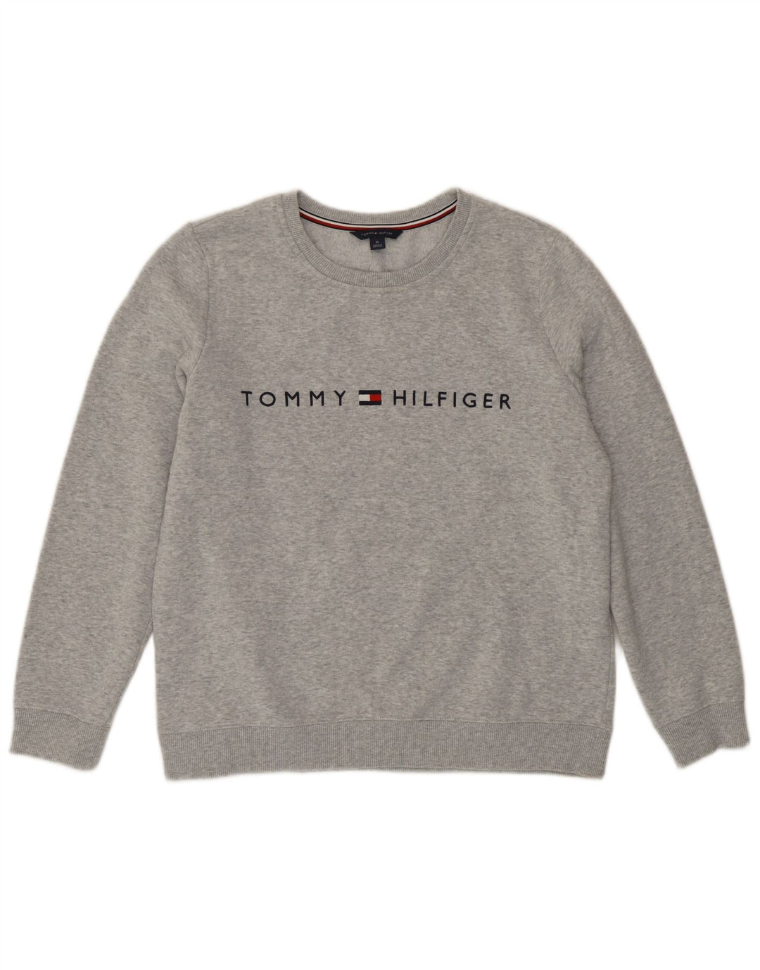 Pulover cu grafic pentru femei Tommy Hilfiger, UK 14 Medium Gri Pete