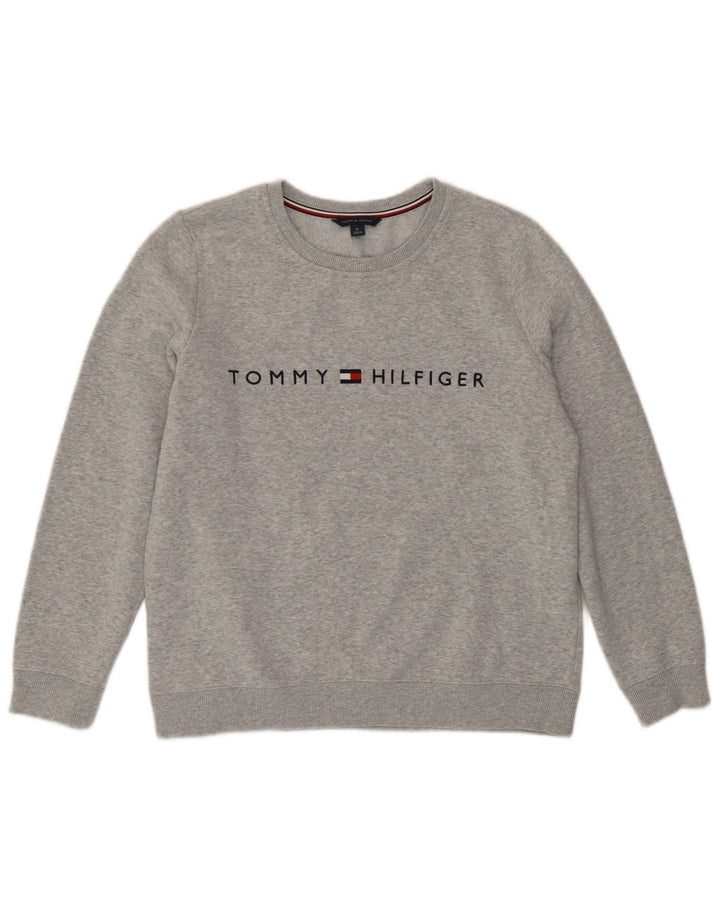Pulover cu grafic pentru femei Tommy Hilfiger, UK 14 Medium Gri Pete