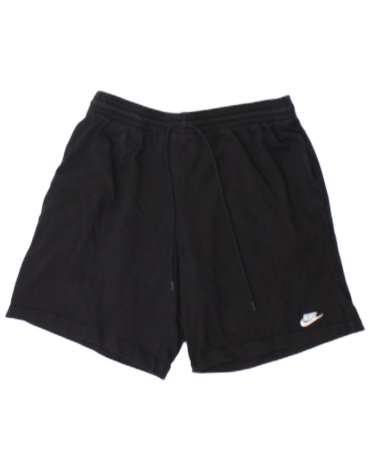 Pantaloni scurți sport Nike pentru bărbați, bumbac mediu negru