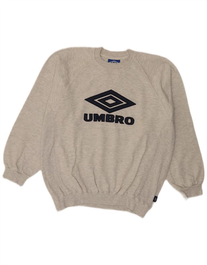 UMBRO Hanorac grafic pentru bărbați Pulover mare, gri, bumbac cu pete