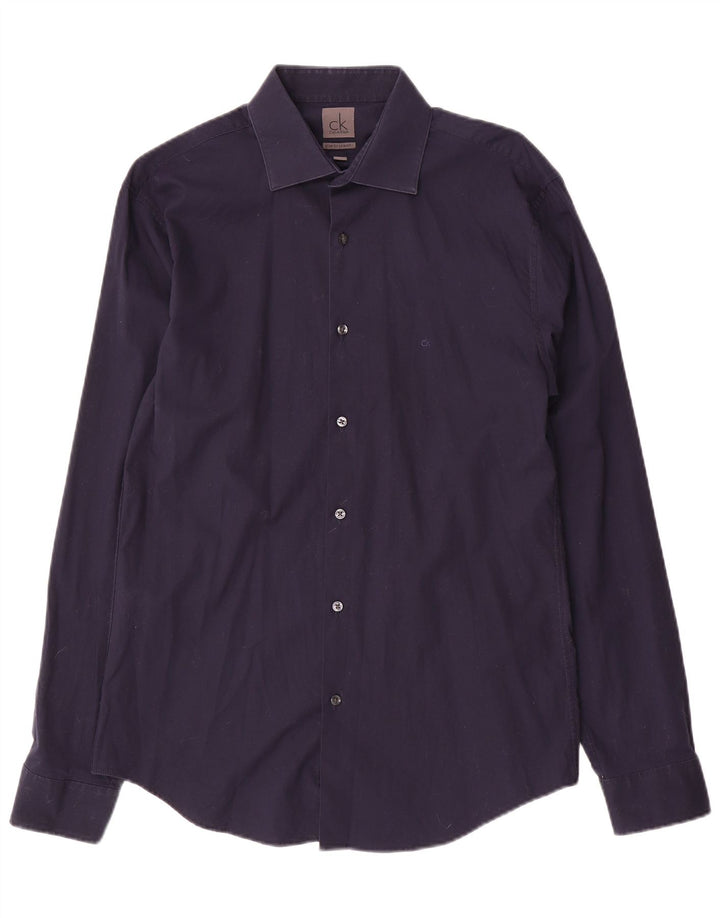 Cămașă pentru bărbați Calvin Klein Slim Fit Mărimea 40 15 3/4 Mediu Bleumarin