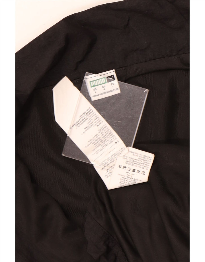 Jachetă de trening supradimensionată PUMA Crop Graphic pentru femei UK 16 Large Black