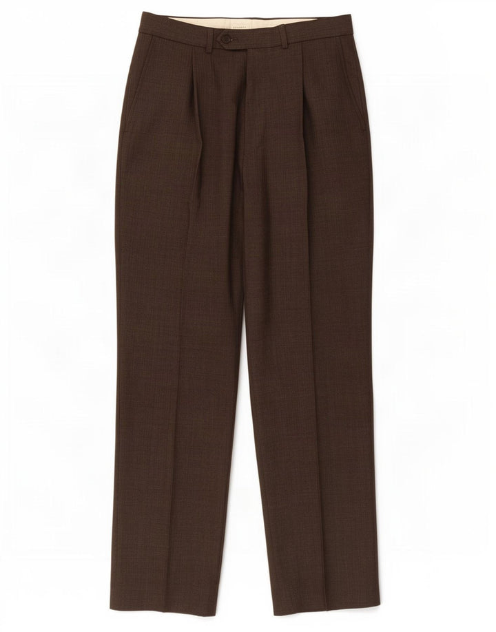 Pantaloni de costum pentru bărbați Marks & Spencer L32 L31 Maro Poliester