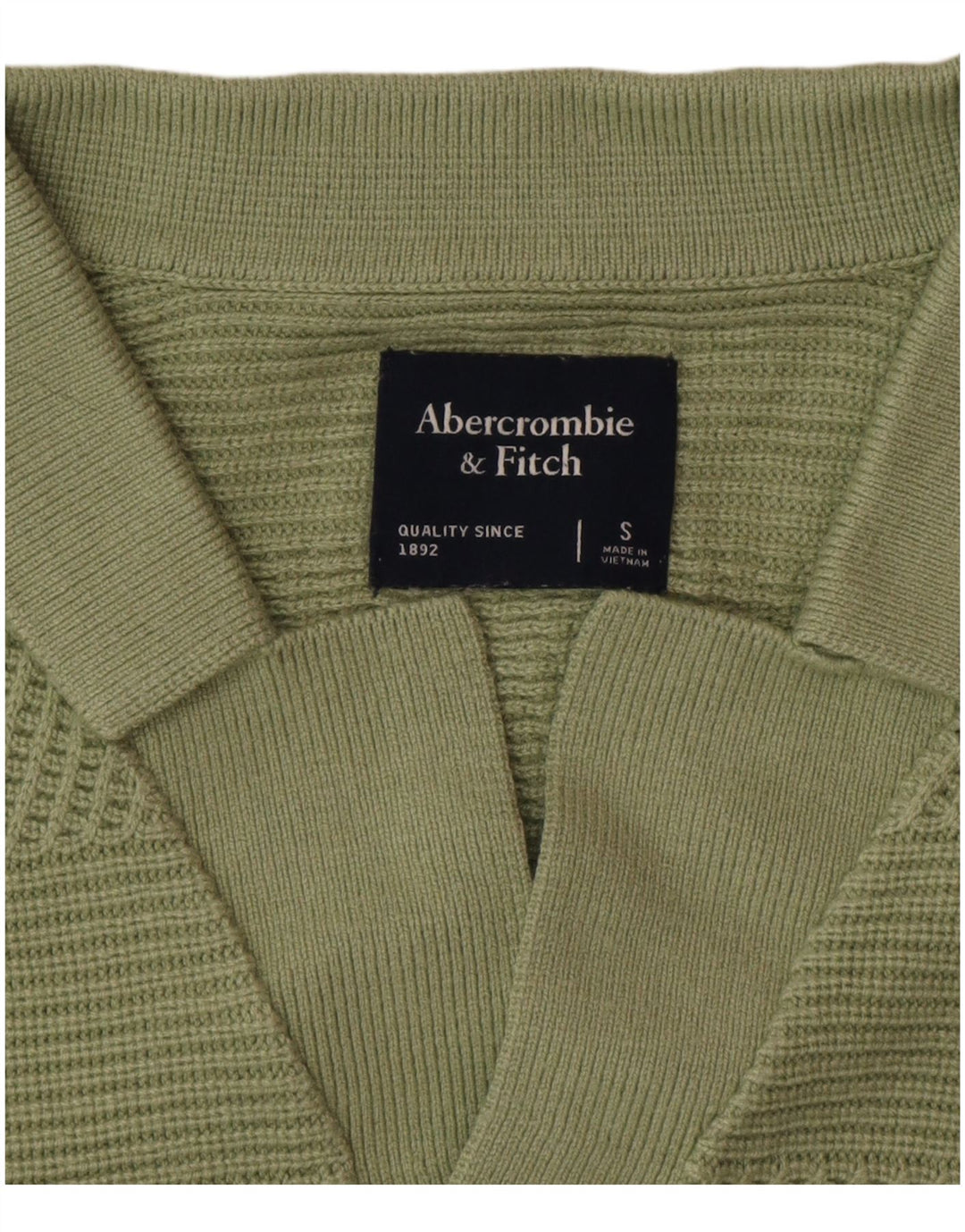 Cămașă din tricot cu mânecă scurtă pentru bărbați Abercrombie & Fitch, verde mică