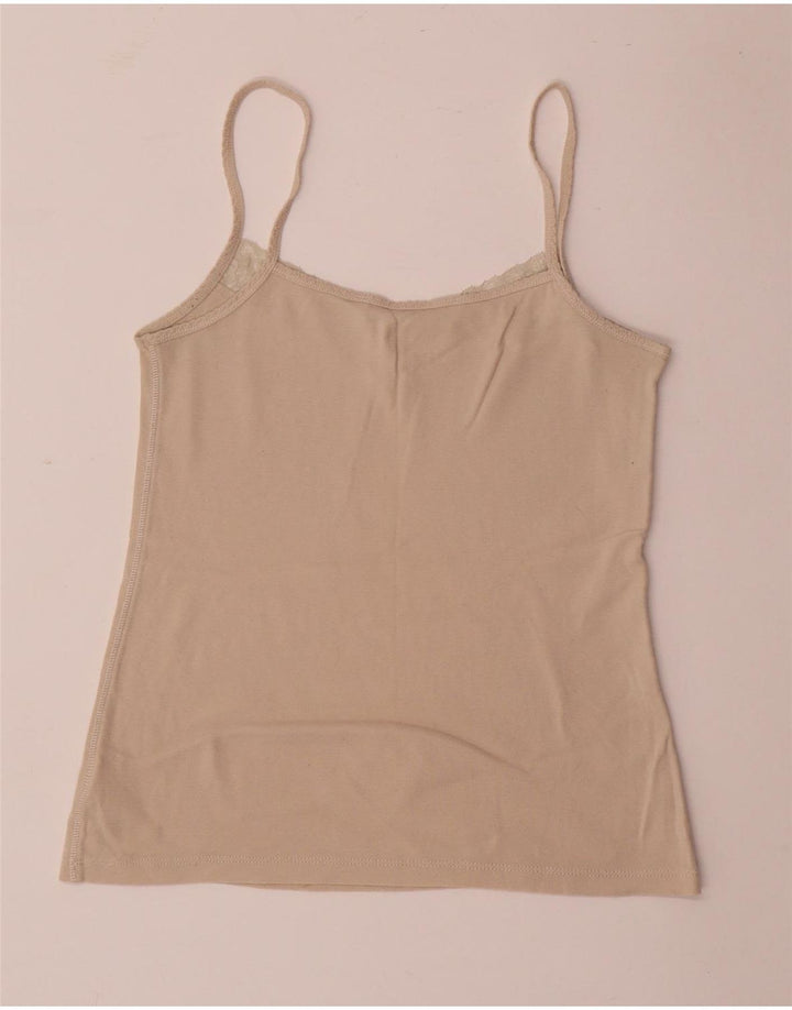 Tommy Hilfiger Womens Cami Top UK 12 Medium Beige Bumbac