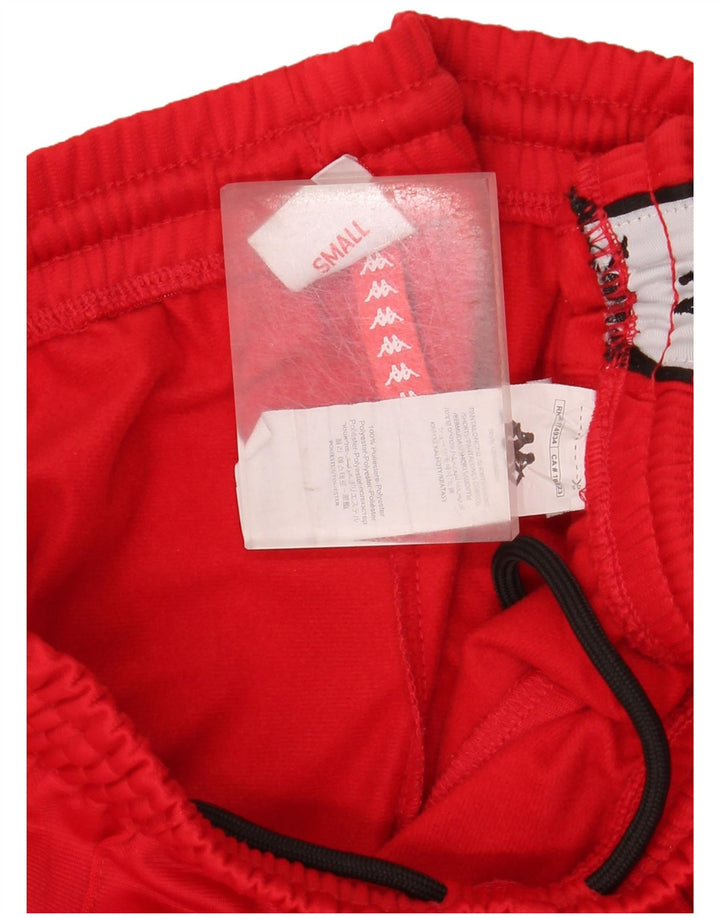 Pantaloni de trening cu grafică pentru bărbați Kappa, roșu, poliester color bloc