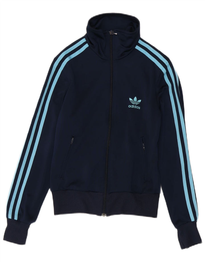 Jachetă de top pentru trening Adidas pentru femei EU 34 XS Bleumarin