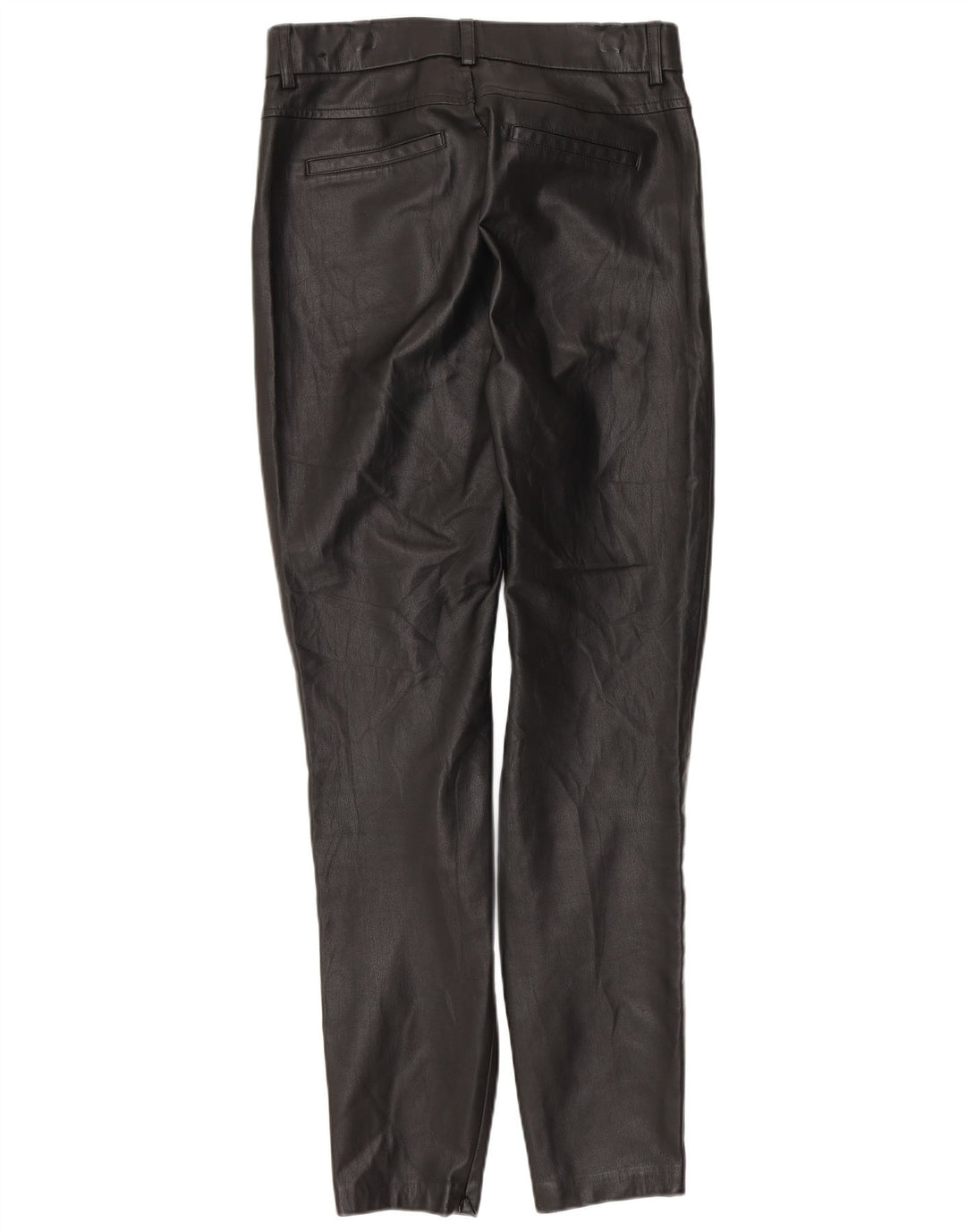 Pantaloni subțiri din piele artificială pentru femei Zara Mici L26 L27 Negri