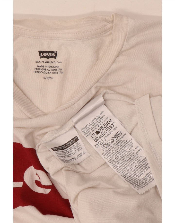 Tricou grafic Levi's pentru bărbați Top mic, alb, bumbac