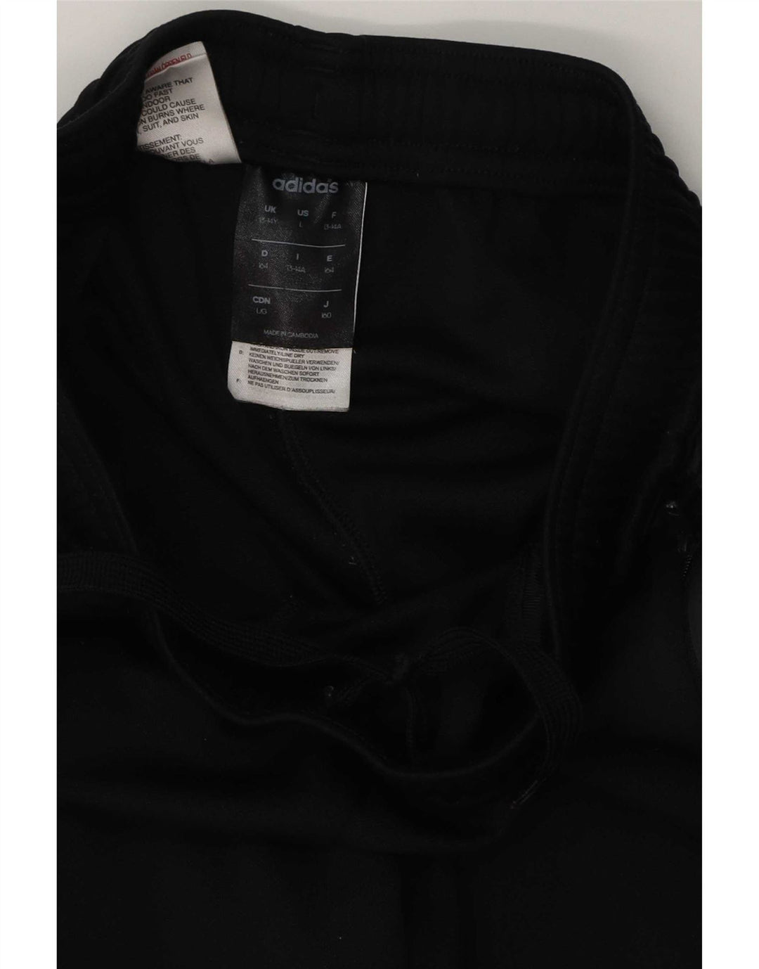 Pantaloni de trening Adidas Climalite pentru baieti 13-14 ani poliester negru