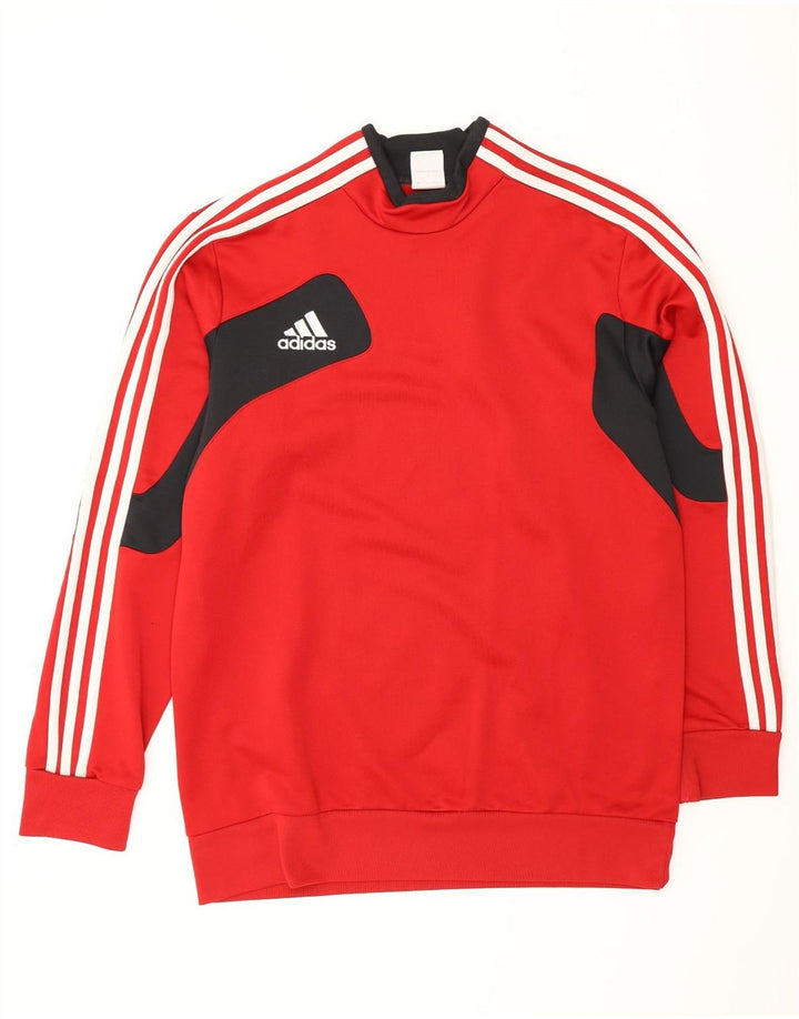 Pulover Adidas pentru bărbați Marea Britanie 42/44 Poliester color bloc roșu mare