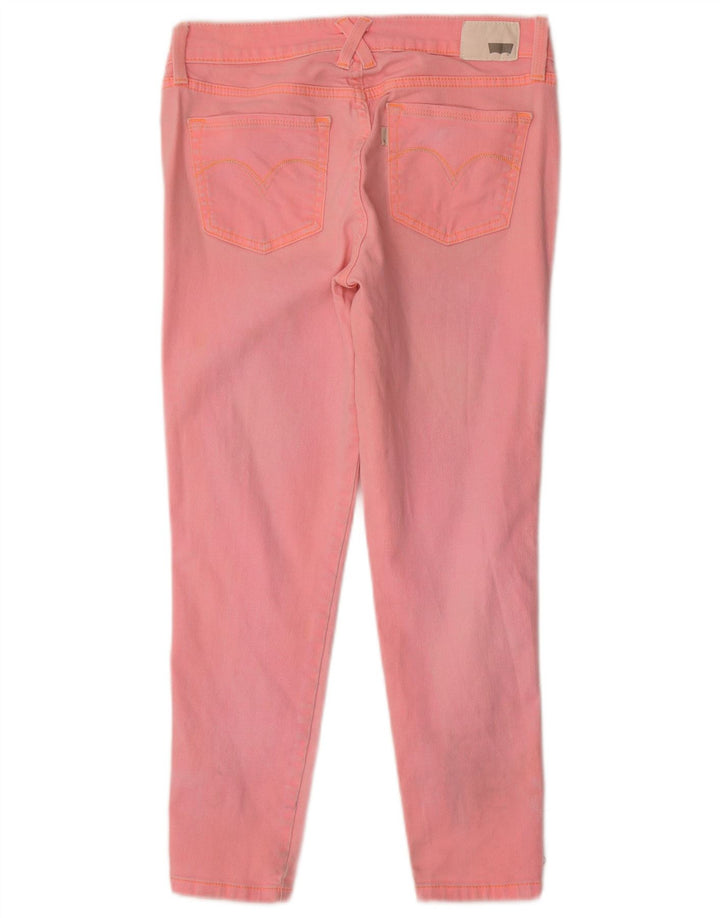 Blugi skinny cu jambiere scurte LEVI'S L29 L25 bumbac roz