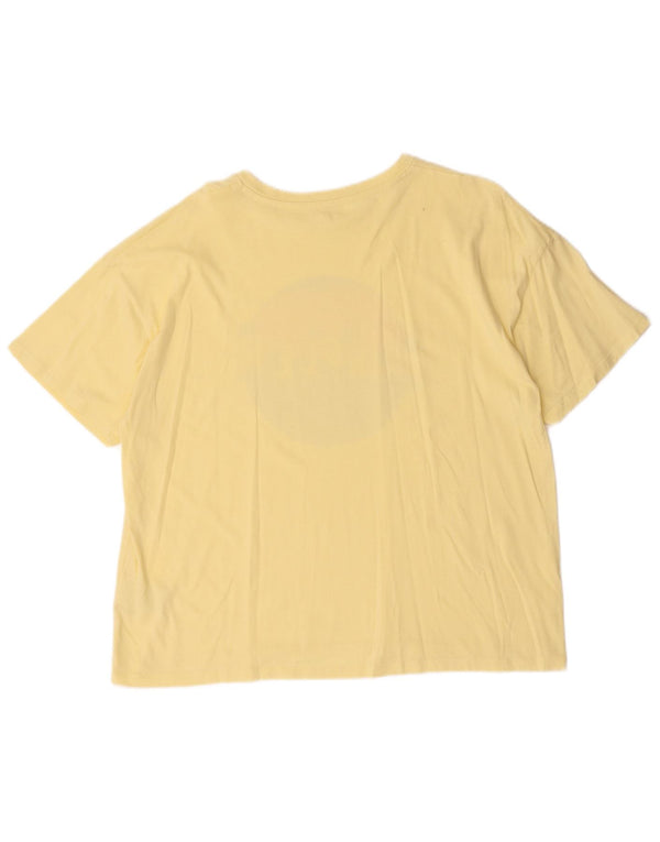 Tricou grafic supradimensionat pentru femei Wrangler Top UK 10 Bumbac galben mic