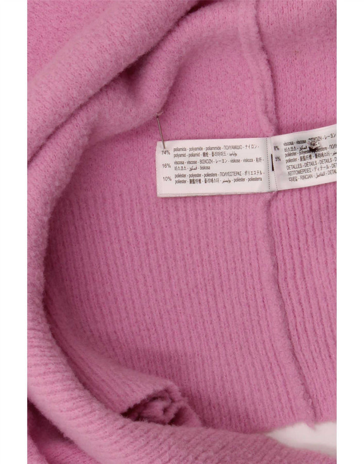 Pulover cardigan pentru femei Zara UK 12 Poliamidă roz mediu