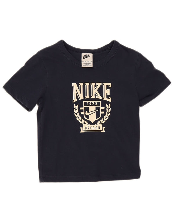 Tricou cu grafic Oregon pentru fete Nike Top 6-7 ani XS Bumbac bleumarin