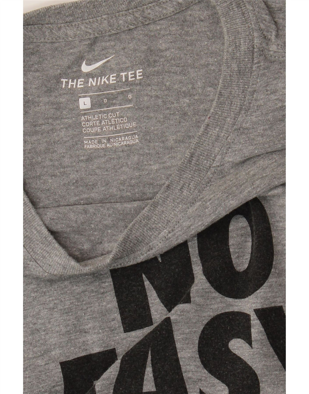 NIKE Mens Athletic Cut Graphic T-Shirt Top Large Grey