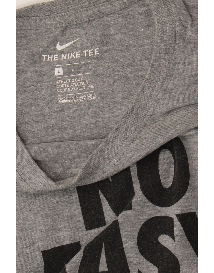 NIKE Mens Athletic Cut Graphic T-Shirt Top Large Grey