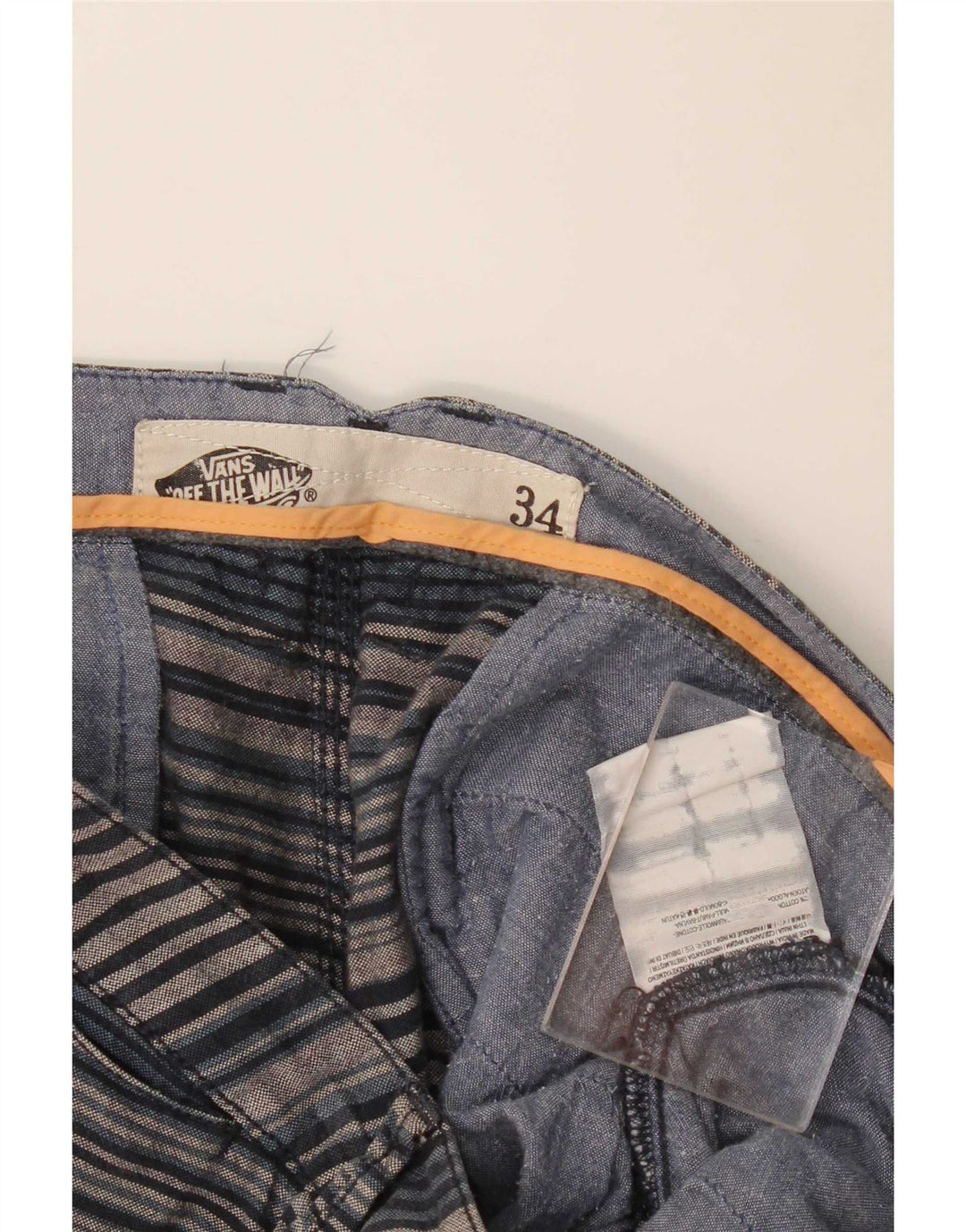 Pantaloni scurți casual pentru bărbați Vans W34, bumbac cu dungi albastre mari
