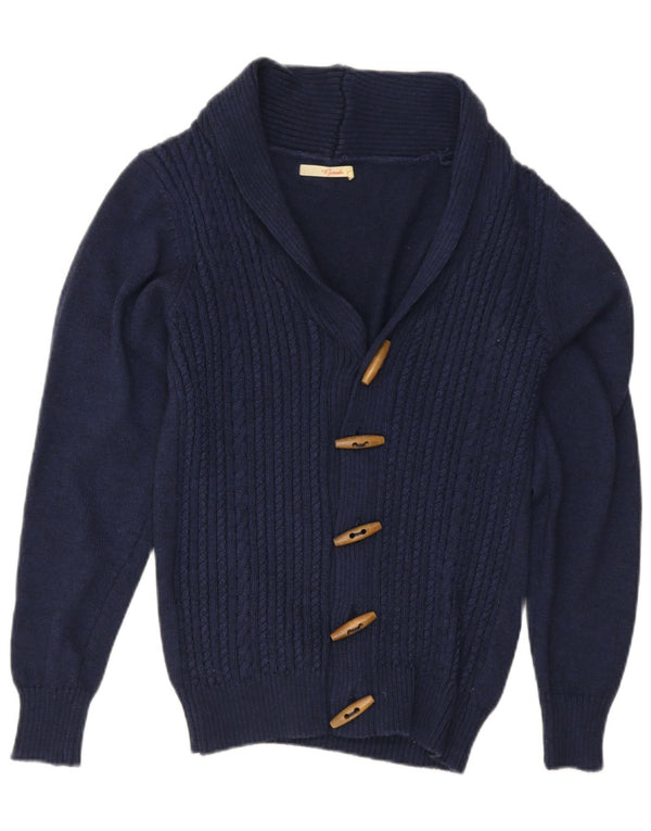 Pulover cardigan pentru femei Gaudi UK 16 Lână mare albastru bleumarin