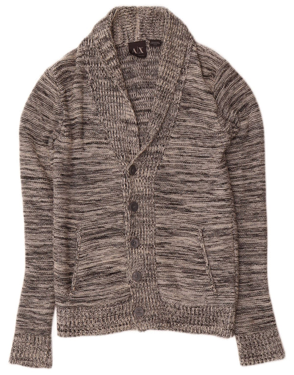 Pulover cardigan pentru bărbați Armani Exchange XS bumbac cu pete gri