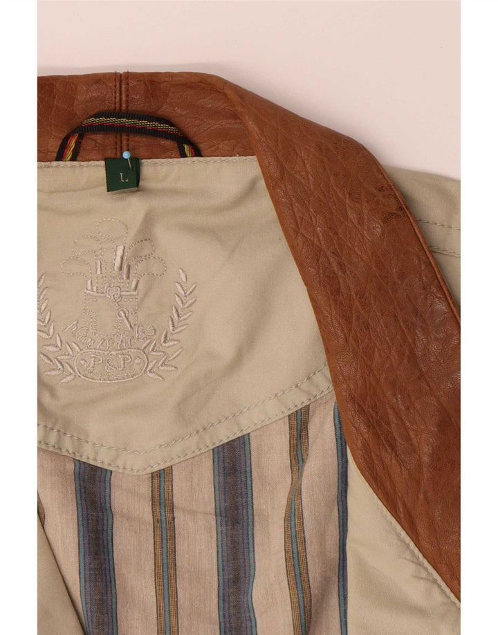 Jachetă vintage pentru bărbați, UK 40, mare, bej, bumbac