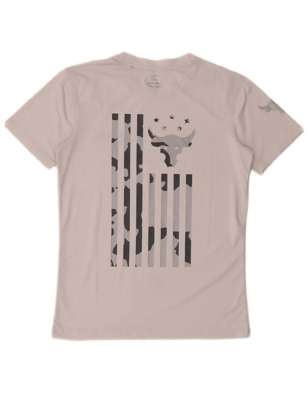 Tricou grafic Under Armour pentru bărbați Heat Gear Top Mediu Poliester alb