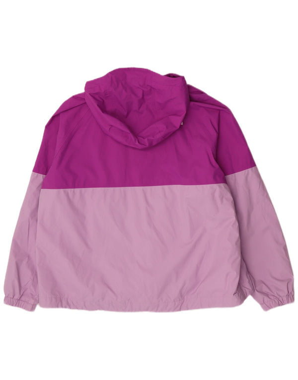 Jachetă de ploaie cu glugă The North Face pentru femei UK 20 2XL Violet Colorblock Nylon
