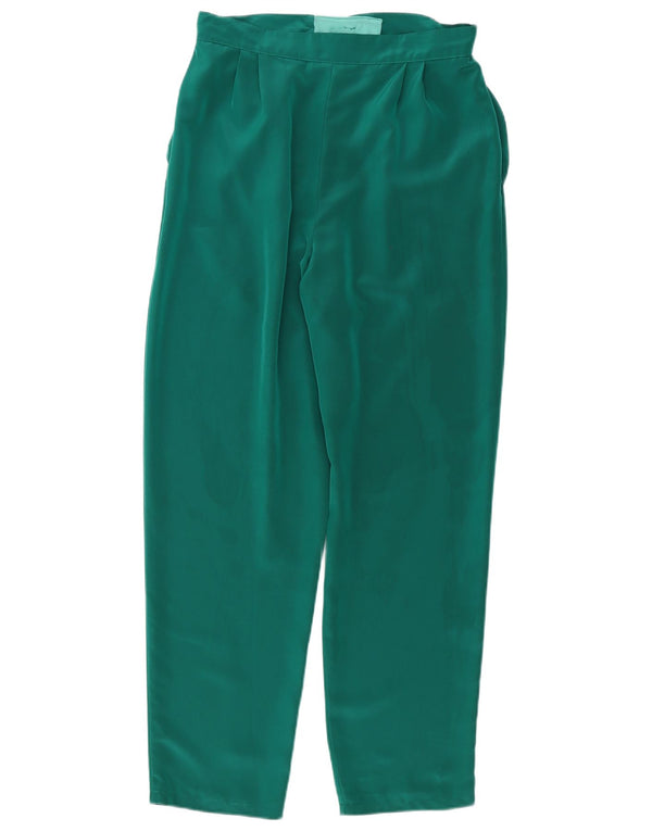 Pantaloni casual vintage cu talie înaltă pentru femei L30 L29 Poliester verde