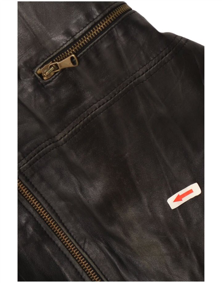 Jachetă de piele pentru bărbați Bulli E Pupe UK 40 Large Black