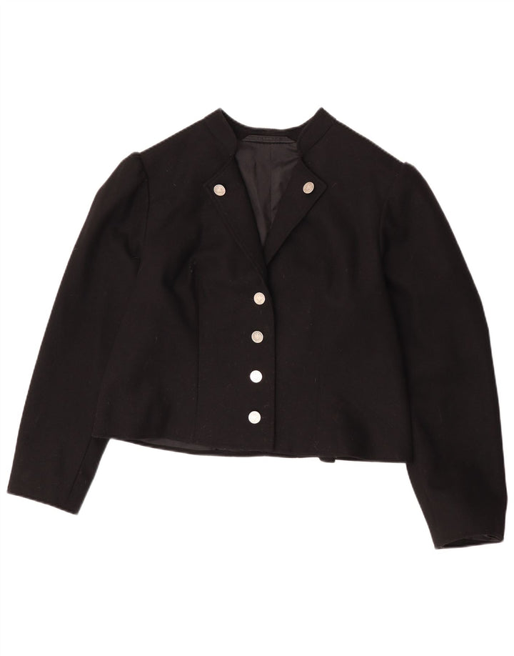 Jachetă Bolero Vintage pentru femei UK 14 Medium Black
