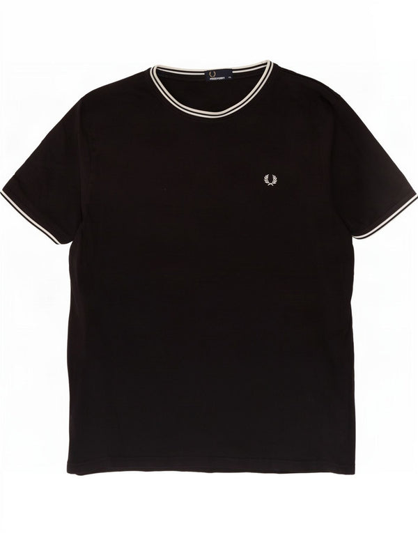 Tricou Fred Perry pentru bărbați Top 2XL bumbac negru